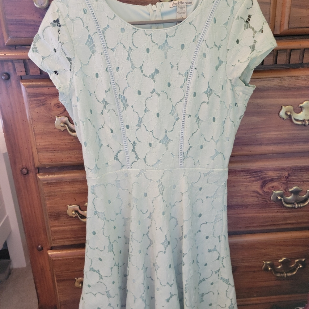 Teal flower dress